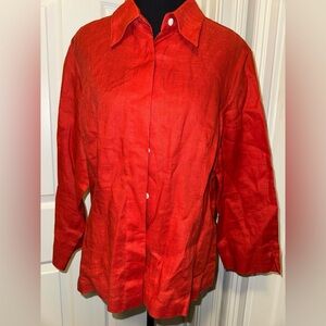Jones New York Orange Button Down Shirt